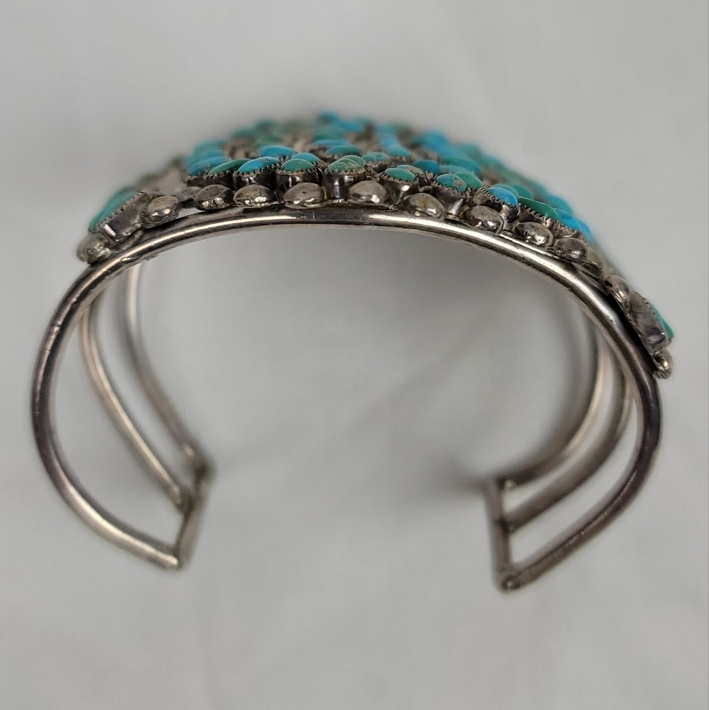 Vintage Tourquose Silver Bracelet Navaho E Spencer - Picture 3 of 8